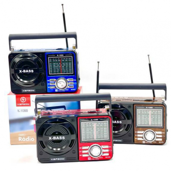CAIXA DE SOM 110V 220V RADIO BLUETOOTH KAPBOM KA-1088