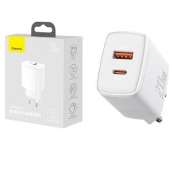 CARREGADOR FONTE PD 5V 9V USB C USB A 20W BASEUS CCXJ000002
