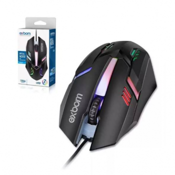 MOUSE COM FIO GAMER LED EXBOM MS-62