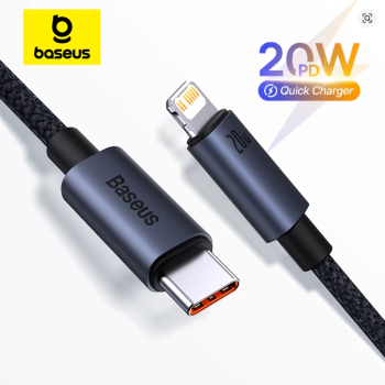 CABO DADOS PD IPHONE 5 ATE 14 USB C X LIGHTNING 1M 20W BASEUS CAJY010501