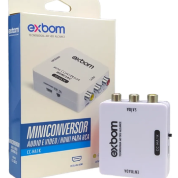 ADAPTADOR CONVERSOR MINI HDMI X AV RCA EXBOM CC AH1K