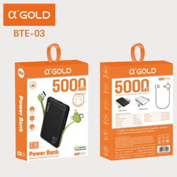 POWER BANK PORTATIL 5000 MAH AGOLD BTE 03