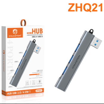 ADAPTADOR HUB USB A 3.0 EXTENSOR 4 PORTAS USB A HMASTON ZHQ21