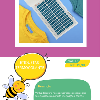 CARTELA DE ETIQUETAS TERMOCOLANTE
