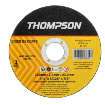DISCO DE CORTE FERRO 4“ 1/2x1,0mm FINO