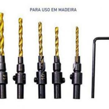 BROCA ESCARIADORA PARA MADEIRA C/ 6 PEÇAS LOTUS PLUS