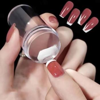 KIT CARIMBO DE SILICONE PARA FRANCESINHA DE UNHA M (TRANSPARENTE)