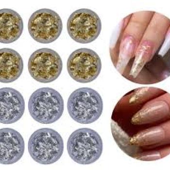 ESTOJO (FOLHA DE OURO ZEM) 12 UNID (DOURADO + PRATA)