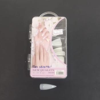 TIPS (NEW QUALITY) 100 UNID STILETO BASE RETA LEITOSA