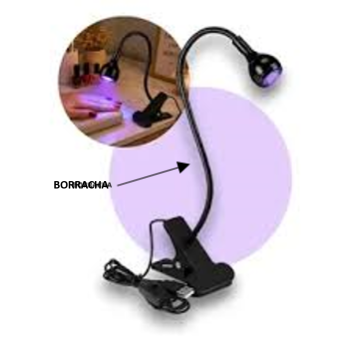 LANTERNA (DE MESA) GARRA CLIP ON FLEXIVEL BORRACHA (CORES VARIADAS)