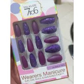 UNHAS POSTIÇAS DECORADAS TALKLEE 7TO6 (CX 24 UNID) VARIADAS