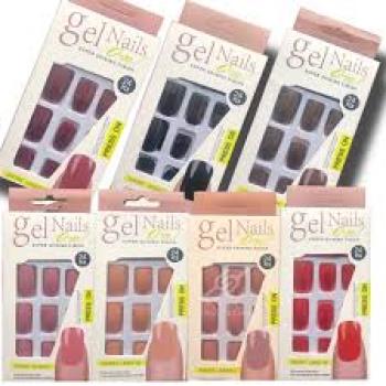 UNHAS POSTIÇAS DECORADAS COLORIDAS GEL NAILS (CX 24UNID) VARIADAS