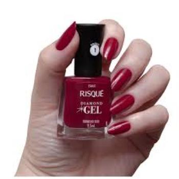 ESMALTE EM GEL RISQUE 9,5ML DIAMOND VERMELHO RUBI