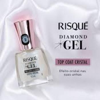 TOP COAT EM GEL RISQUE 9,5ML DIAMOND EFEITO CRISTAL