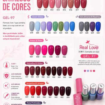 ESMALTE GEL (3 EM 1) REAL LOVE 5ML