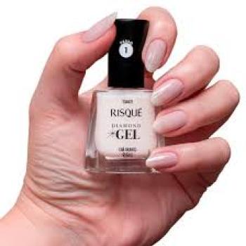 ESMALTE EM GEL RISQUE 9,5ML DIAMOND CHÁ BRANCO