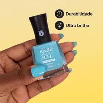 ESMALTE EM GEL RISQUE 9,5ML DIAMOND AZUL CAPRI