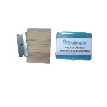 JOGO 10 LAMINAS P RASPADOR DE SEGURANCA (Bralimpia)