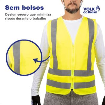 COLETE REFLETIVO DIA E NOITE AMARELO - VOLK (G)
