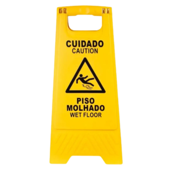 PLACA SINAL PISO MOLHADO (Bralimpia)