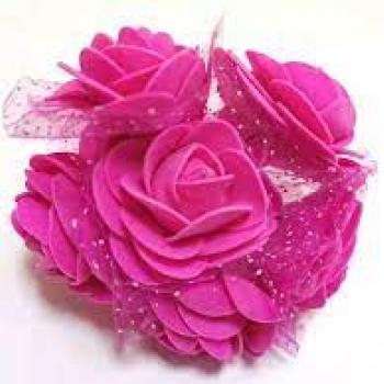 RAMALHETE FLOR/ROSA EM EVA C/TULE REF. MF005 - IMPORTADA