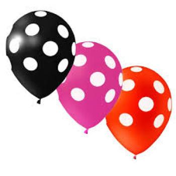 *BEXIGA DECORADA N° 11 HAPPY DAY - PRETO C/BOLINHA