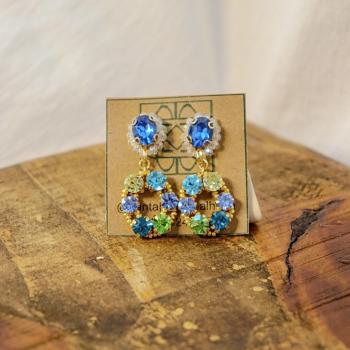 Brinco Oval Pendurado Lazuli