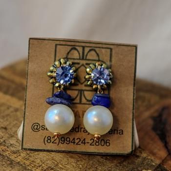 Brinco Max Perola Lazuli