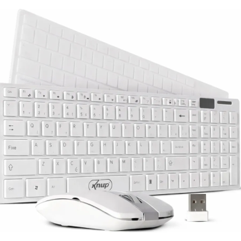 KIT TECLADO E MOUSE WIRELESS DESKTOP KNUP TE123 SLIM