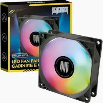 COOLER PARA GABINETE 80X80X25 12V REVENGER G-VR337 RGB - 3/4 PINOS