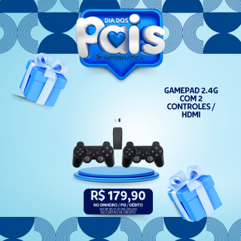 CONSOLE CONTROLLER GAMEPAD 2.4G COM 2 CONTROLES / HDMI