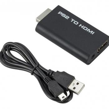 ADAPTADOR PLAYSTATION 2 PARA HDMI FEMEA COM AUDIO