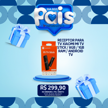 RECEPTOR PARA TV XIAOMI MI TV STICK / 8GB / 1GB RAM / ANDROID TV