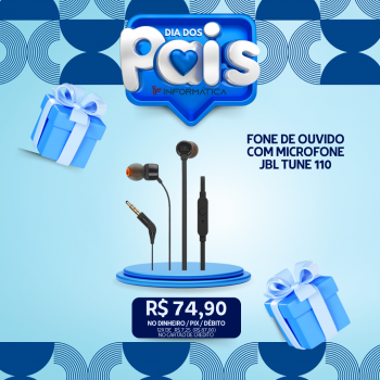 FONE DE OUVIDO COM MICROFONE JBL TUNE 110