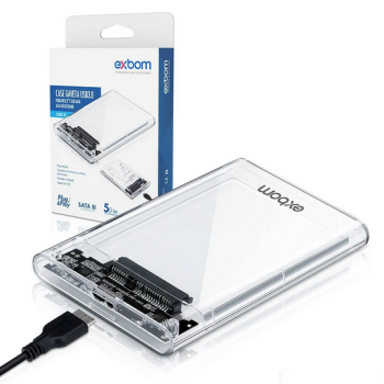 GAVETA EXTERNA HDD NOTEBOOK SATA USB 3.0 EXBOM CGHD-35 TRANSPARENTE