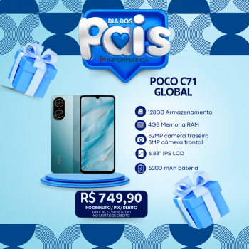 CELULAR XIAOMI POCO C71 / 4GB RAM / 128GB / T7250 UNISONIC / GLOBAL