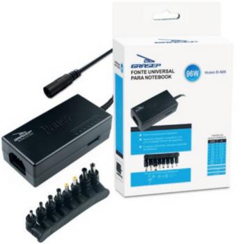 FONTE PARA NOTEBOOK UNIVERSAL 12V - 24V 6A 120W KNUP KP-525 (8 CONECTORES)