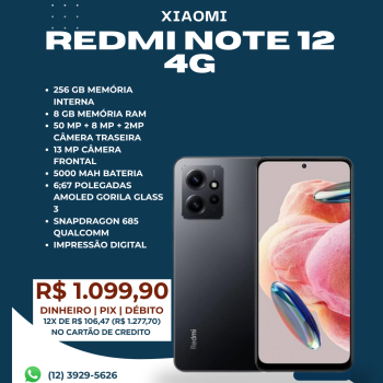 CELULAR XIAOMI REDMI NOTE 12 / 8GB RAM / 256GB / SNAPDRAGON 685 / GLOBAL