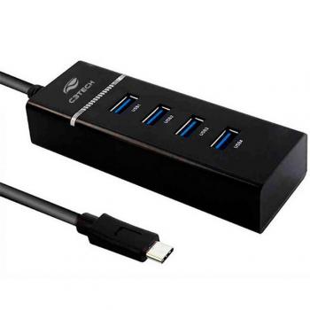 HUB USB 4 PORTAS 3.0 X TIPO C MACHO