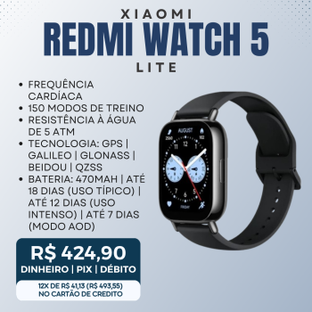 RELOGIO XIAOMI REDMI WATCH 5 LITE M2352W1