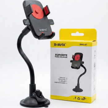 SUPORTE VEICULAR PARA CELULAR COM VENTOSA 360 GRAUS B-MAX BMG-07