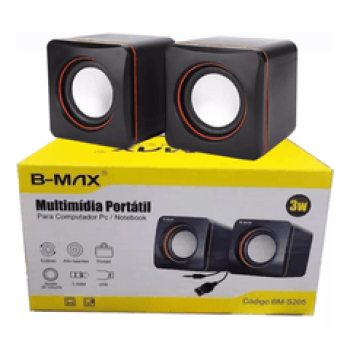 CAIXA DE SOM USB B-MAX BM-S205 2X3W RMS