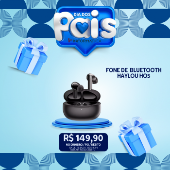 FONE DE OUVIDO COM MICROFONE BLUETOOTH HAYLOU HQ5 ANC / T020