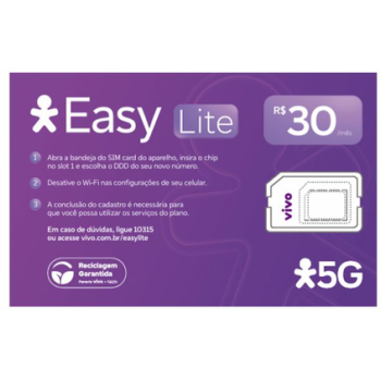CHIP PARA OPERADORA VIVO EASY LITE