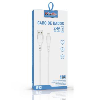 CABO USB MACHO X IPHONE LIGHTNING 1M KINGO CORDA 2.4A