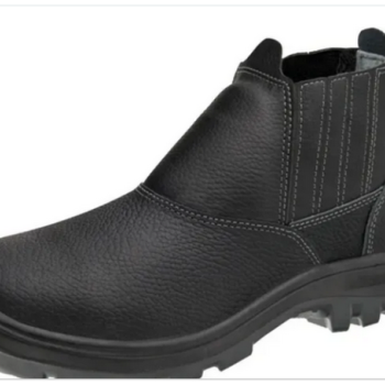 BOTINA ELÁSTICO COURO PRETO C/B PVC 10VB48-BP 35 VULCAFLEX C.A 43377 - MARLUVAS