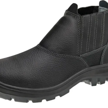 BOTINA ELÁSTICO COURO PRETO C/B PVC 10VB48-BP 40 VULCAFLEX C.A 43377 - MARLUVAS