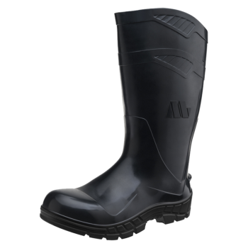 BOTA PVC PRETA  C/L 32 CM 100AWORK  CA PR 45 C.A 40676 - MARLUVAS