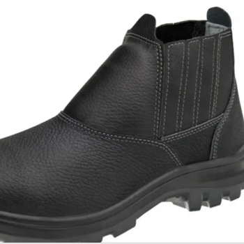 BOTINA ELÁSTICO COURO PRETO C/B PVC 10VB48-BP 45 VULCAFLEX C.A 43377 - MARLUVAS