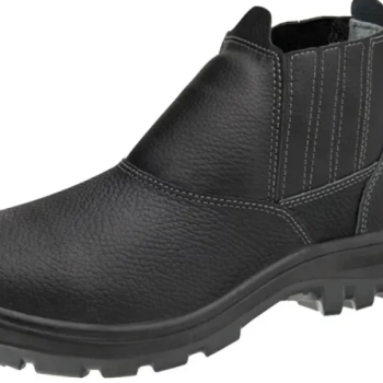 BOTINA ELÁSTICO COURO PRETO C/B AÇO 10VB48-A 45 VULCAFLEX C.A 43339 - MARLUVAS